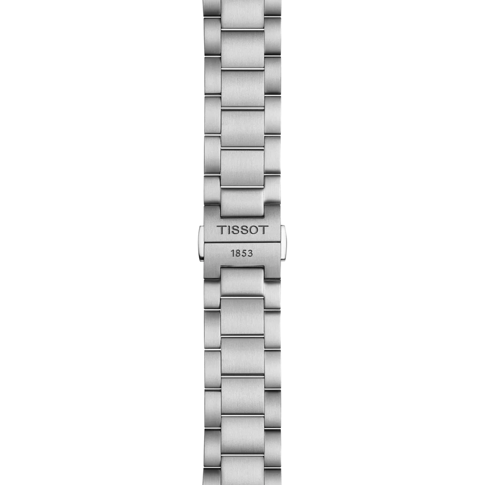 RELOJ TISSOT PR 100 LA VUELTA, CUARZO, ESFERA NEGRA, BRAZALETE DE ACERO, CRONCÓGRAFO, 40 MM