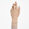 PULSERA SWAROVSKI TENNIS GEMA, TALLAS MIXTAS, MULTICOLOR, BAÑO TONO ORO, TALLA M