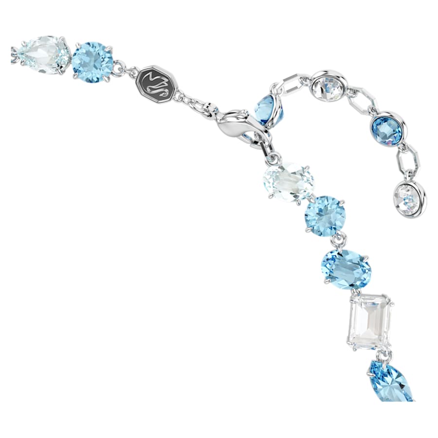 COLLAR SWAROVSKI GEMA TALLAS MIXTAS, AZUL, BAÑO DE RODIO