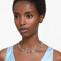 COLLAR SWAROVSKI GEMA TALLAS MIXTAS, AZUL, BAÑO DE RODIO