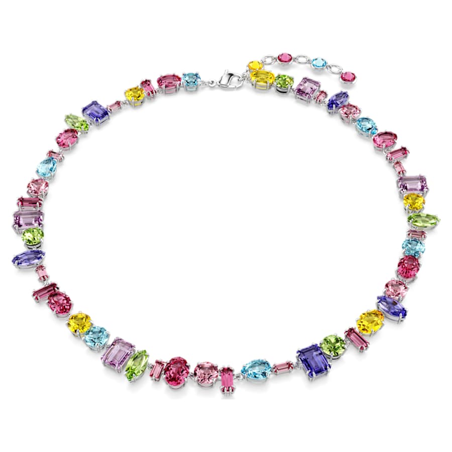 COLLAR SWAROVSKI GEMA TALLAS MIXTAS, MULTICOLOR, BAÑO DE RODIO