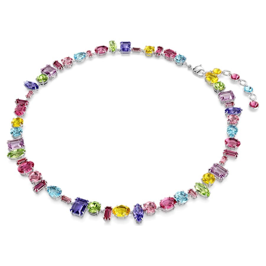 COLLAR SWAROVSKI GEMA TALLAS MIXTAS, MULTICOLOR, BAÑO DE RODIO