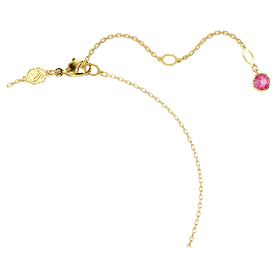 COLLAR SWAROVSKI GEMA TALLAS MIXTAS, CRYSTAL PEARL, FLOR, ROSA, BAÑO TONO ORO