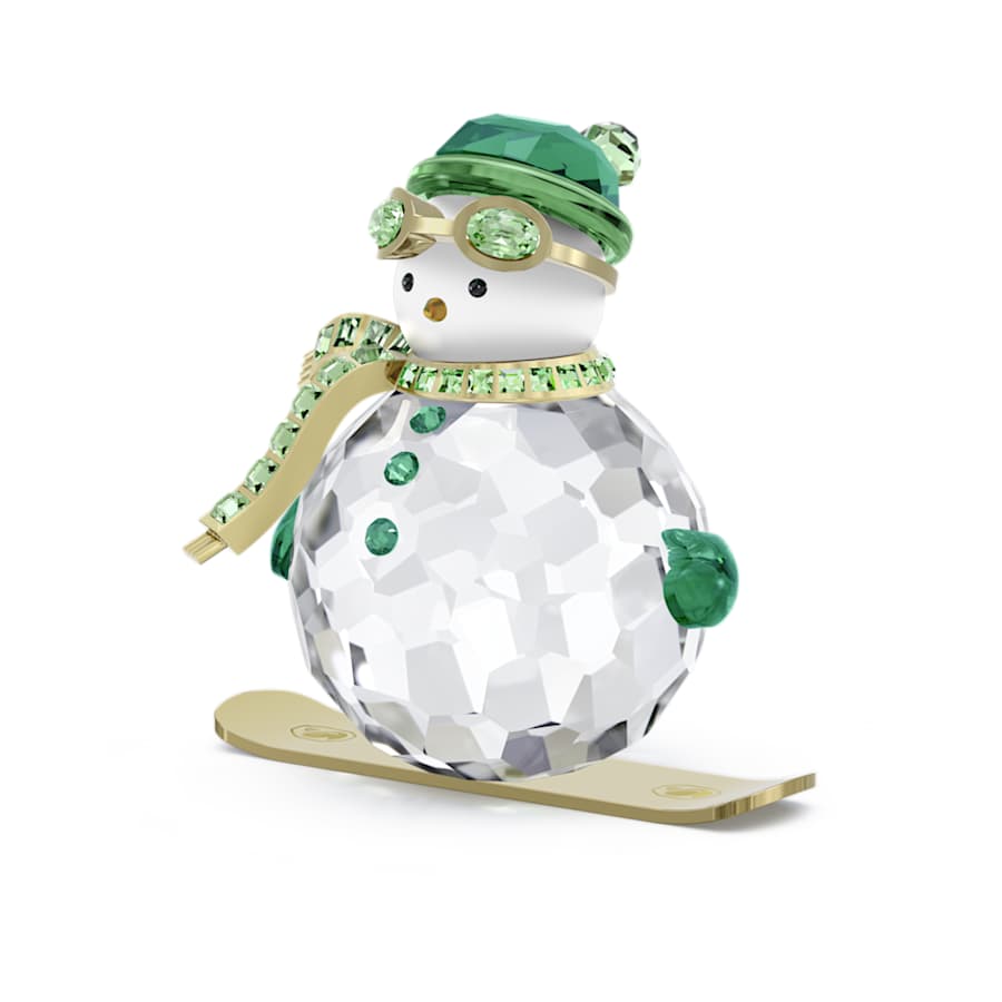 FIGURA DE CRISTAL SWAROVSKI HOLIDAY CHEERS MUCÑECO DE NIEVE DULCIS VERDE