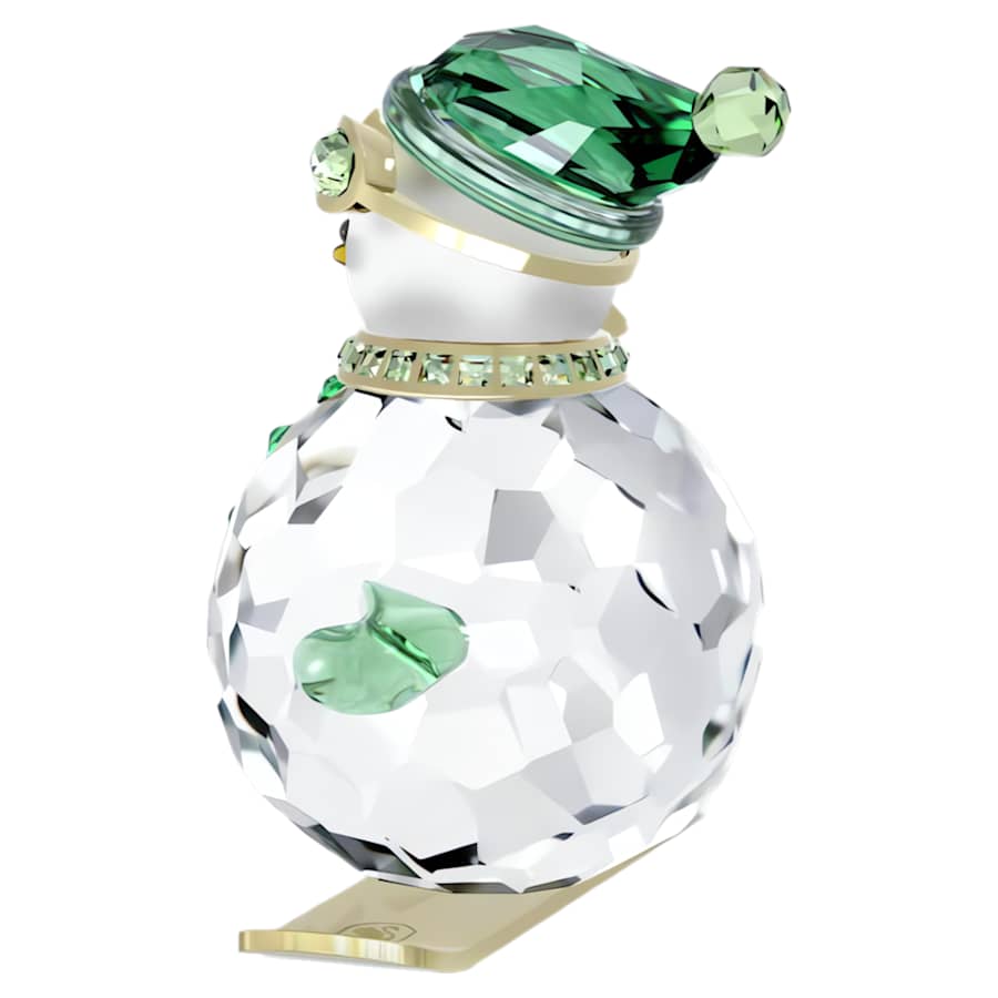FIGURA DE CRISTAL SWAROVSKI HOLIDAY CHEERS MUCÑECO DE NIEVE DULCIS VERDE