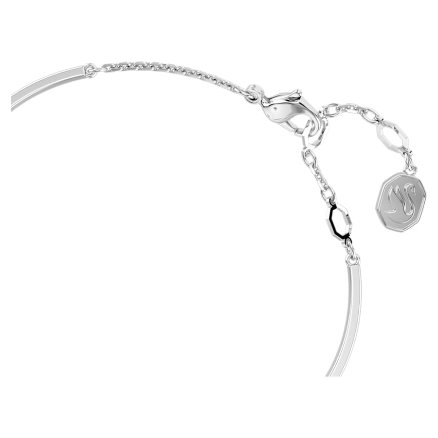 PULSERA SWAROVSKI HYPERBOLA CORAZCÓN, BLANCO, BAÑO DE RODIO, TALLA M
