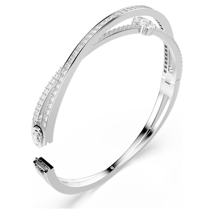 PULSERA SWAROVSKI SWAROVSKI HYPERBOLA TALLAS MIXTAS, BLANCO, BAÑO DE RODIO TALLA M