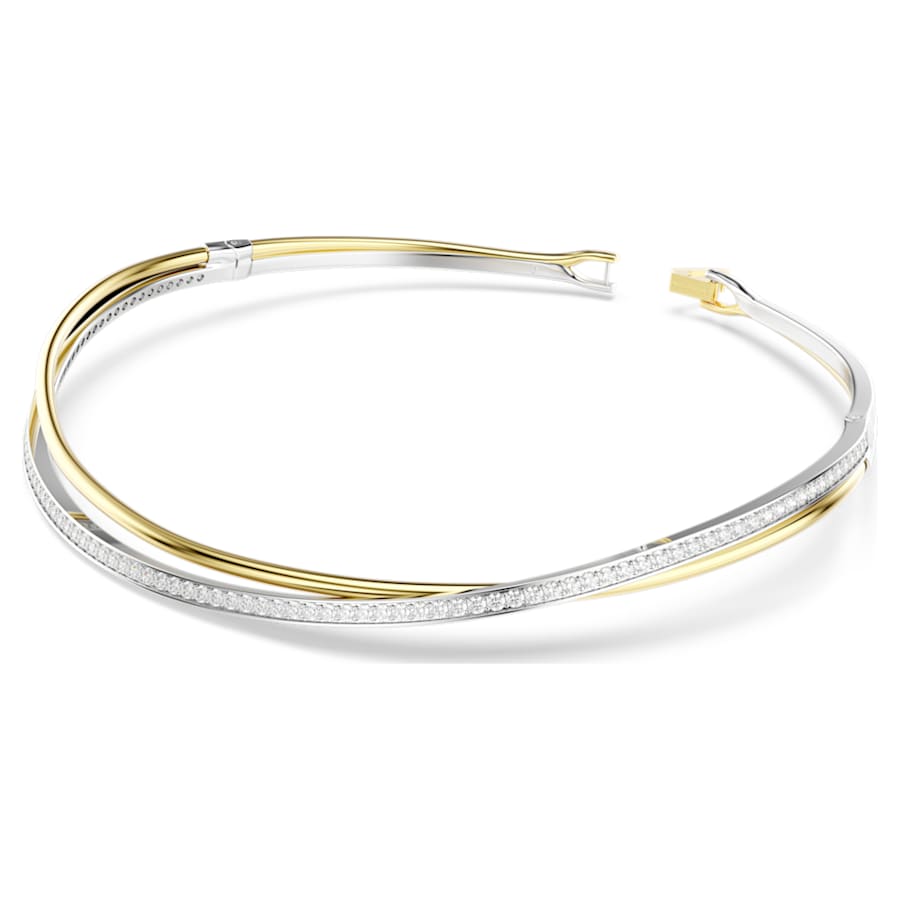 COLLAR SWAROVSKI HYPERBOLA TALLA REDONDA, BLANCA, COMBINACICÓN DE ACABADOS METCÁLICOS