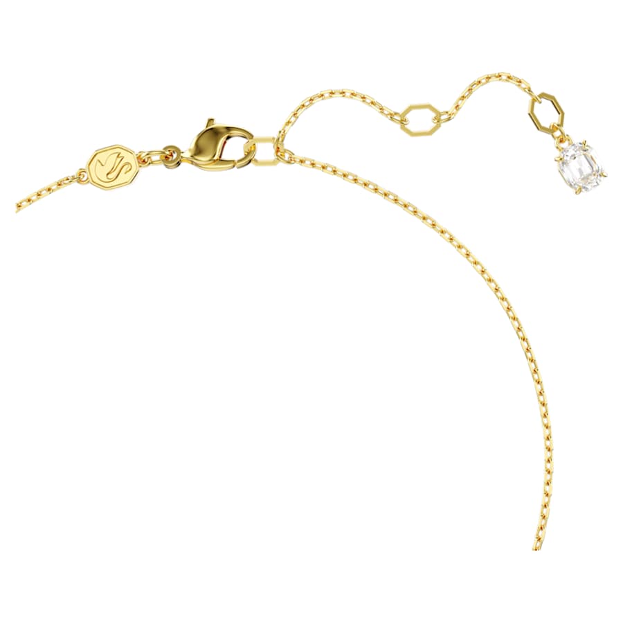 COLLAR SWAROVSKI HYPERBOLA CRYSTAL PEARLS, CORAZCÓN, BLANCO, BAÑO TONO ORO