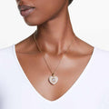 COLLAR SWAROVSKI HYPERBOLA CRYSTAL PEARLS, CORAZCÓN, BLANCO, BAÑO TONO ORO