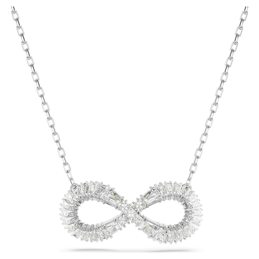 COLLAR SWAROVSKI HYPERBOLA, BLANCO, BAÑO DE RODIO