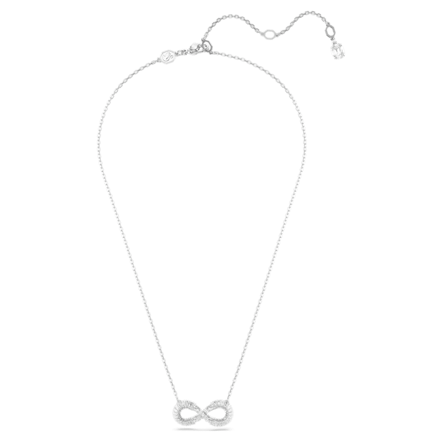 COLLAR SWAROVSKI HYPERBOLA, BLANCO, BAÑO DE RODIO