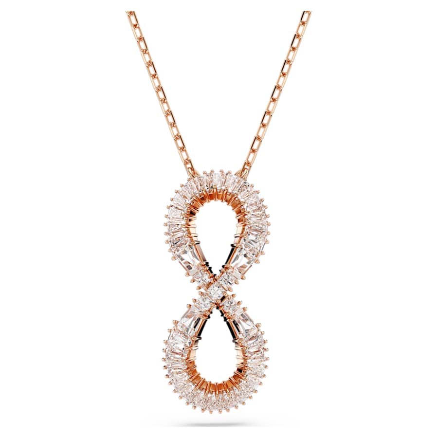COLLAR SWAROVSKI HYPERBOLA, BLANCO, BAÑO TONO ORO ROSA