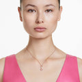 COLLAR SWAROVSKI HYPERBOLA, BLANCO, BAÑO TONO ORO ROSA