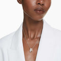COLLAR SWAROVSKI HYPERBOLA TALLAS MIXTAS, BLANCO, COMBINACICÓN DE ACABADOS METCÁLICOS