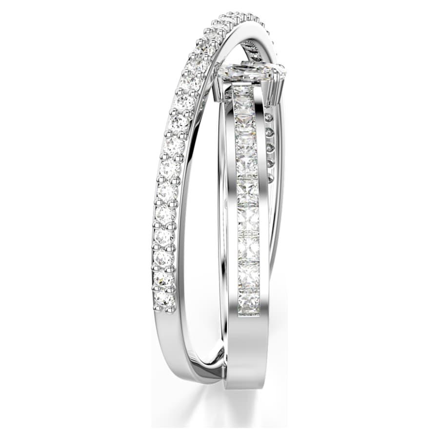 ANILLO SWAROVSKI HYPERBOLA TALLAS MIXTAS, BLANCO, BAÑO DE RODIO, TALLA 55