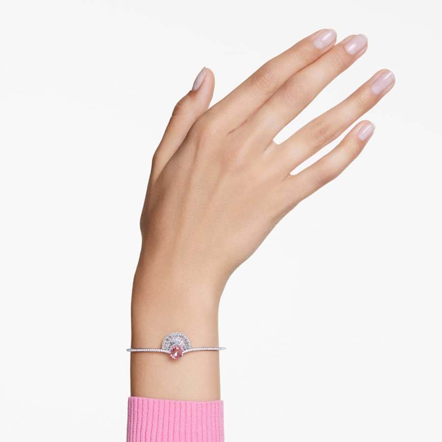 PULSERA SWAROVSKI IDYLLIA CONCHA DE MAR, ROSA, BAÑO DE RODIO, TALLA M