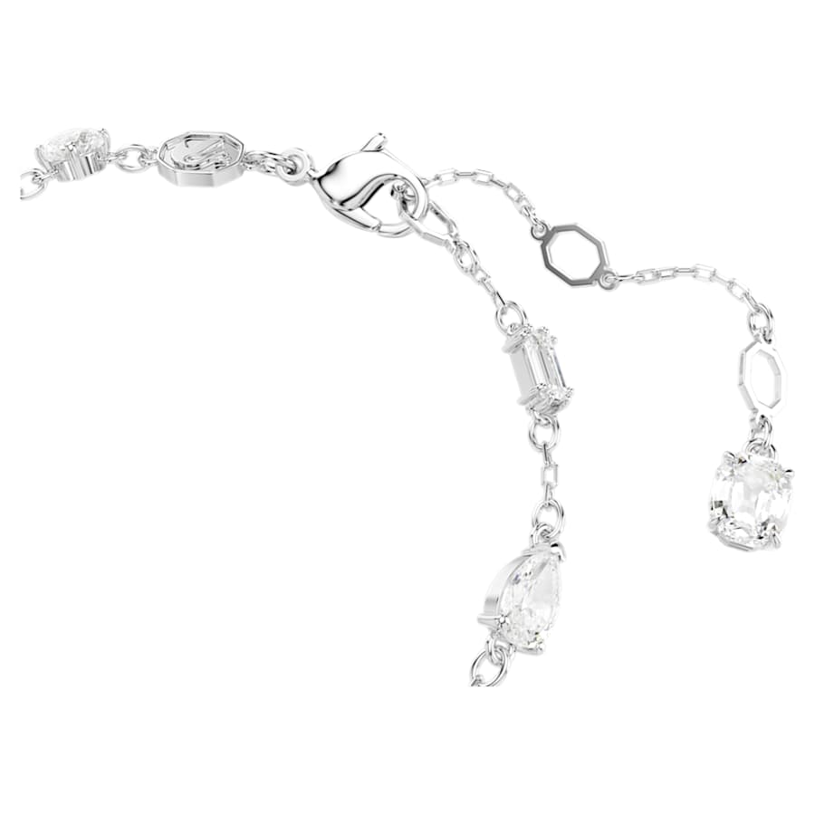 PULSERA SWAROVSKI IDYLLIA TALLAS MIXTAS, COPO DE NIEVE, BLANCA, BAÑO DE RODIO, TALLA M