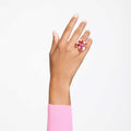 ANILLO SWAROVSKI IDYLLIA FLOR, ROSA, BAÑO TONO ORO, TALLA 58