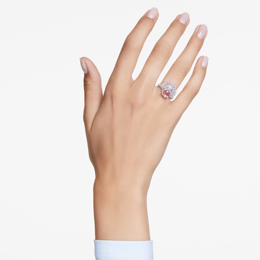 ANILLO SWAROVSKI IDYLLIA TALLAS MIXTAS, CONCHA DE MAR, ROSA, BAÑO DE RODIO