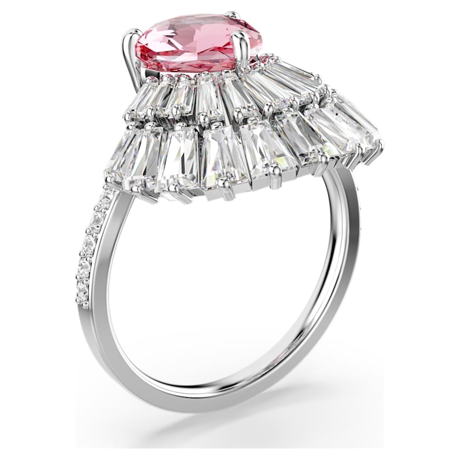 ANILLO SWAROVSKI  IDYLLIA TALLAS MIXTAS, CONCHA DE MAR, ROSA, BAÑO DE RODIO, TALLA 58
