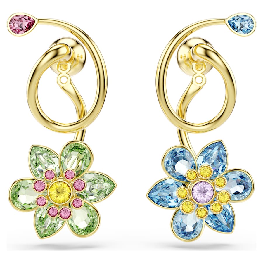 ARETES SWAROVSKI IDYLLIA, BLANCO, BAÑO DE RODIO