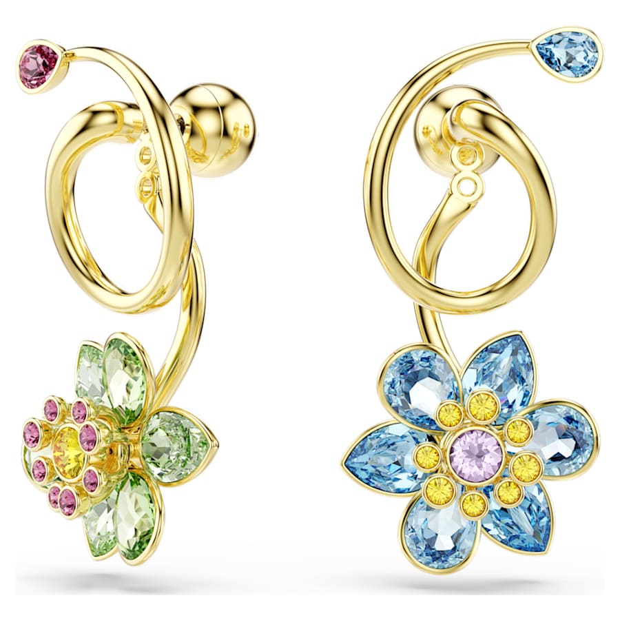 ARETES SWAROVSKI IDYLLIA, BLANCO, BAÑO DE RODIO