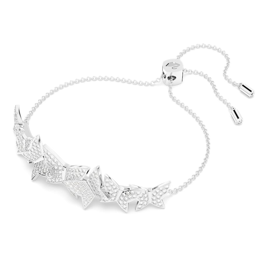 PULSERA SWAROVSKI IDYLLIA LILIA MARIPOSA, BLANCA, BAÑO DE RODIO