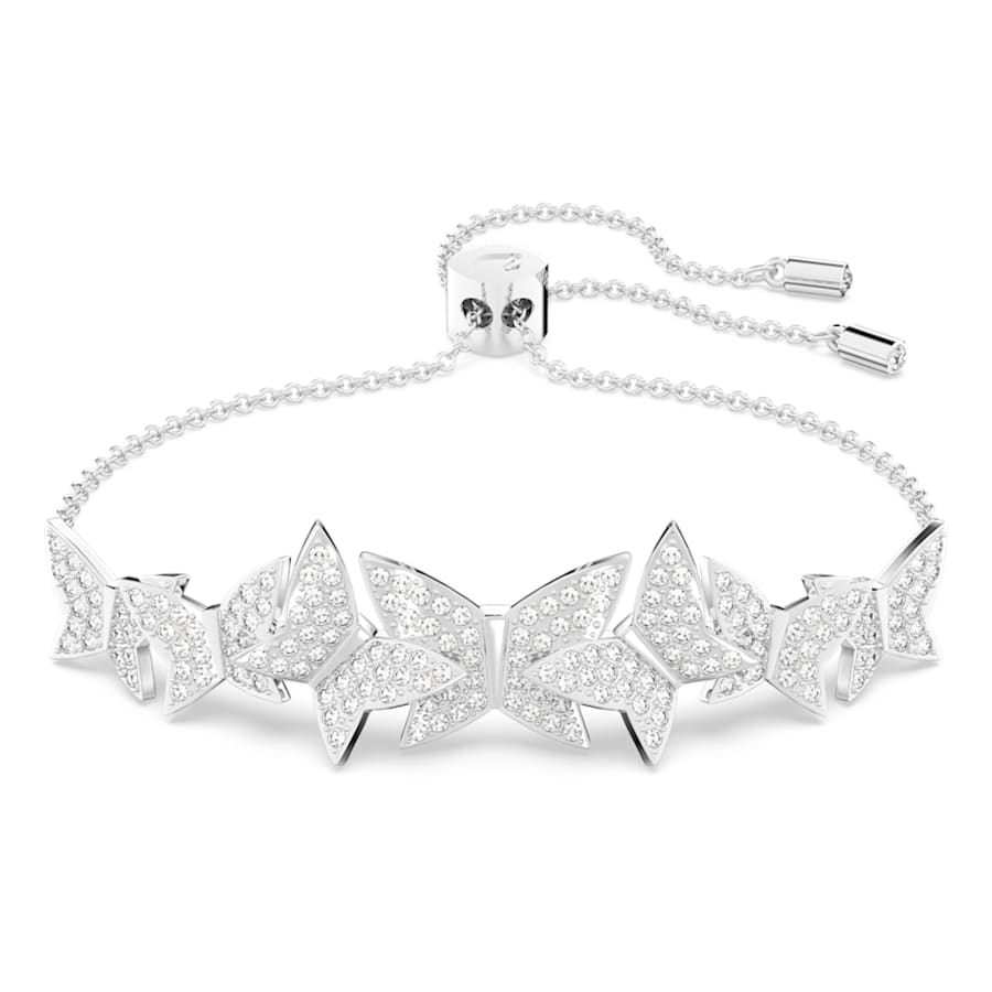 PULSERA SWAROVSKI IDYLLIA LILIA MARIPOSA, BLANCA, BAÑO DE RODIO
