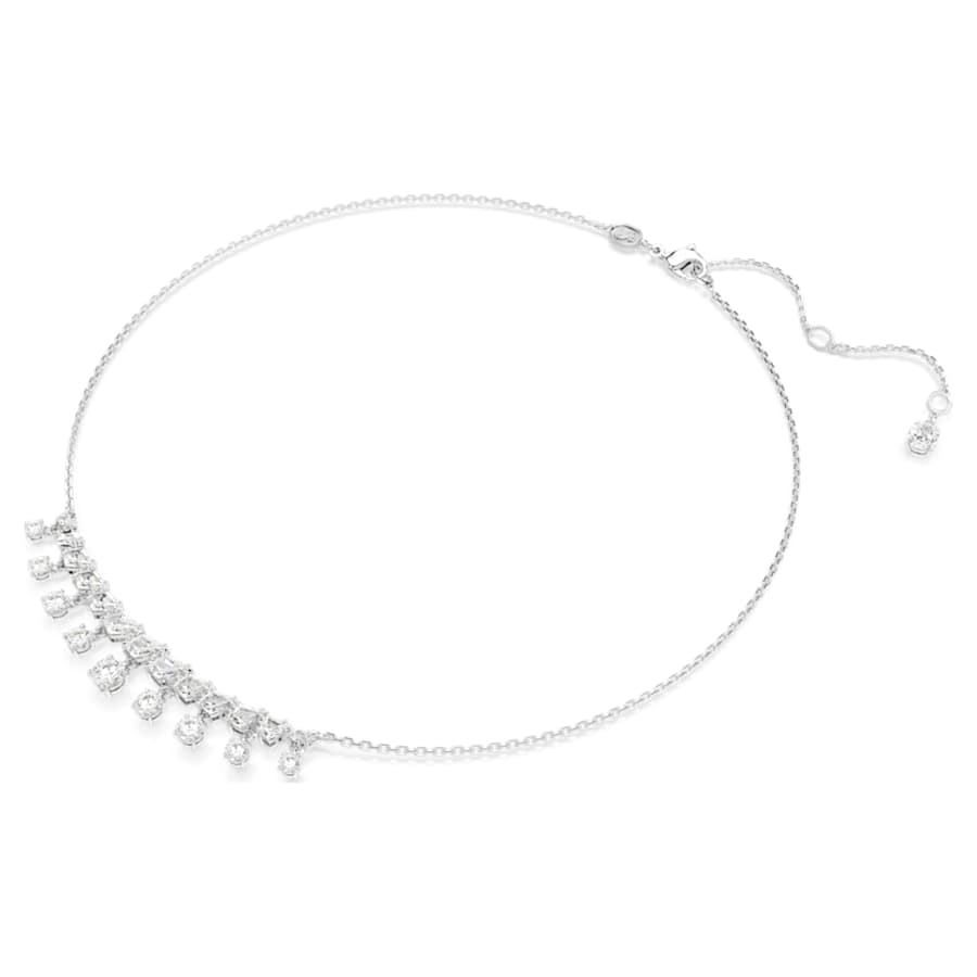 COLLAR SWAROVSKI IDYLLIA, COPO DE NIEVE, DISEÑO NECKLACE, BLANCO, BAÑO DE RODIO