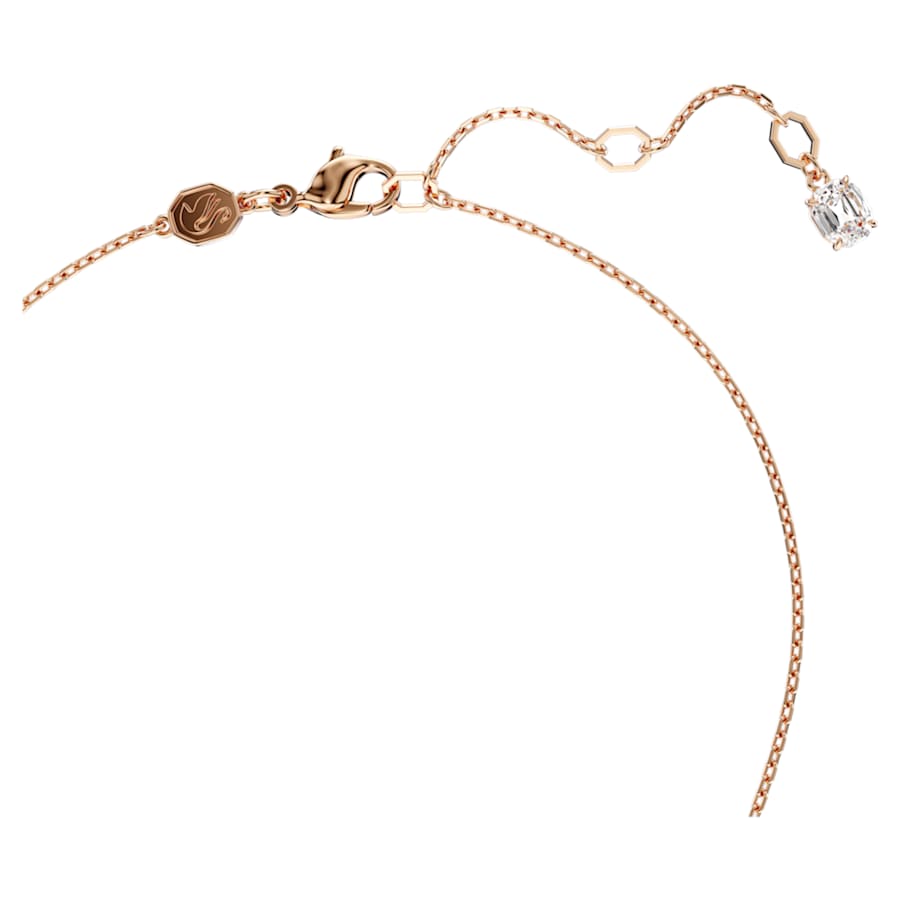 COLLAR SWAROVSKI HYPERBOLA CRYSTAL PEARLS, CORAZCÓN, BLANCO, BAÑO TONO ORO ROSA