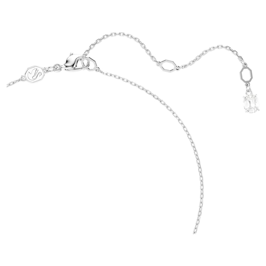 COLLAR SWAROVSKI IDYLLIA, COPO DE NIEVE, DISEÑO PENDIENTE, BLANCO, BAÑO DE RODIO
