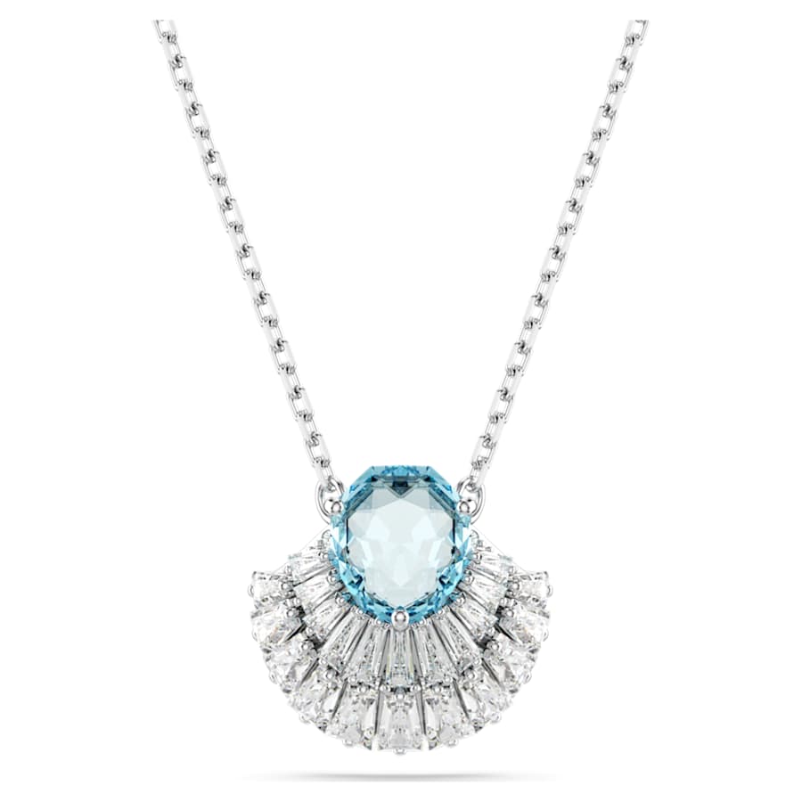 COLLAR SWAROVSKI IDYLLIA CONCHA DE MAR, AZUL, BAÑO DE RODIO
