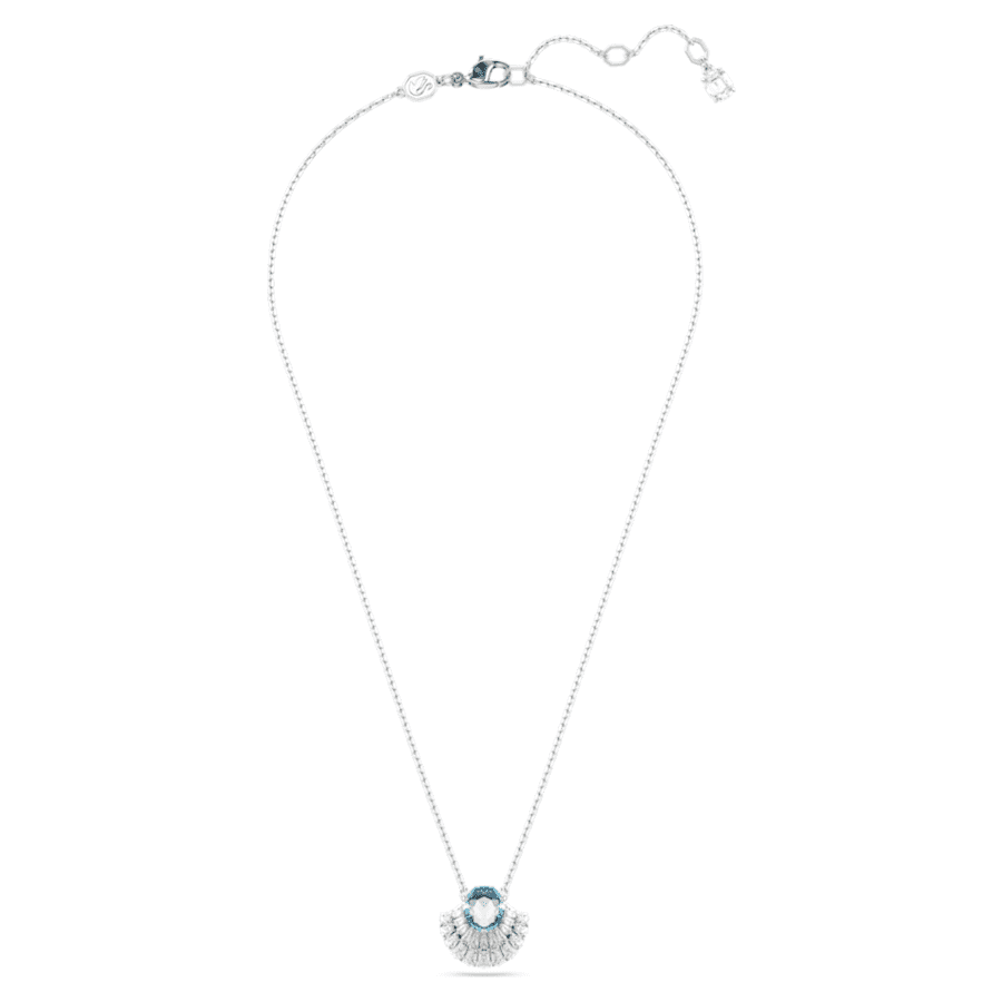 COLLAR SWAROVSKI IDYLLIA CONCHA DE MAR, AZUL, BAÑO DE RODIO