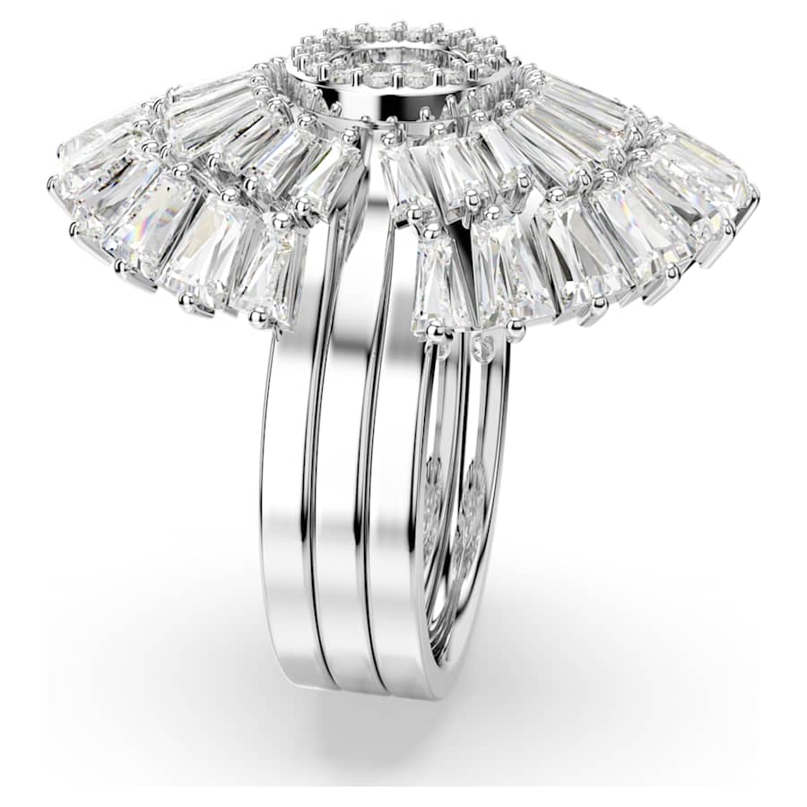 ANILLO SWAROVSKI IDYLLIA CONJUNTO (3), TALLAS MIXTAS, CONCHA DE MAR, BLANCO, BAÑO DE RODIO, TALLA 55