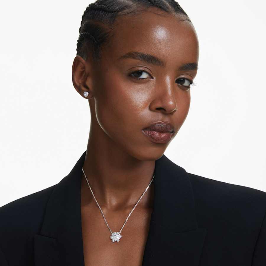 SET SWAROVSKISWAROVSKI IDYLLIA TALLAS MIXTAS, COPO DE NIEVE, BLANCO, BAÑO DE RODIO