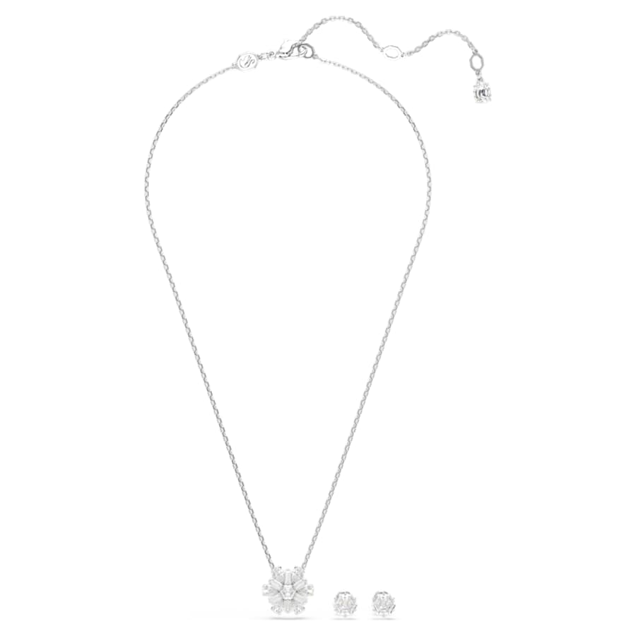 SET SWAROVSKISWAROVSKI IDYLLIA TALLAS MIXTAS, COPO DE NIEVE, BLANCO, BAÑO DE RODIO