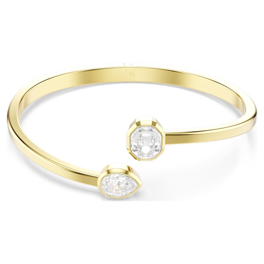 PULSERA SWAROVSKI IMBER TALLAS MIXTAS, BLANCO, BAÑO TONO ORO, TALLA M