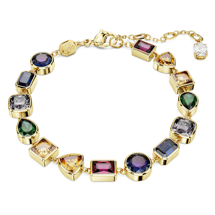 PULSERA SWAROVSKI STILLA TENNIS TALLAS MIXTAS, MULTICOLOR, BAÑO TONO ORO, TALLA M