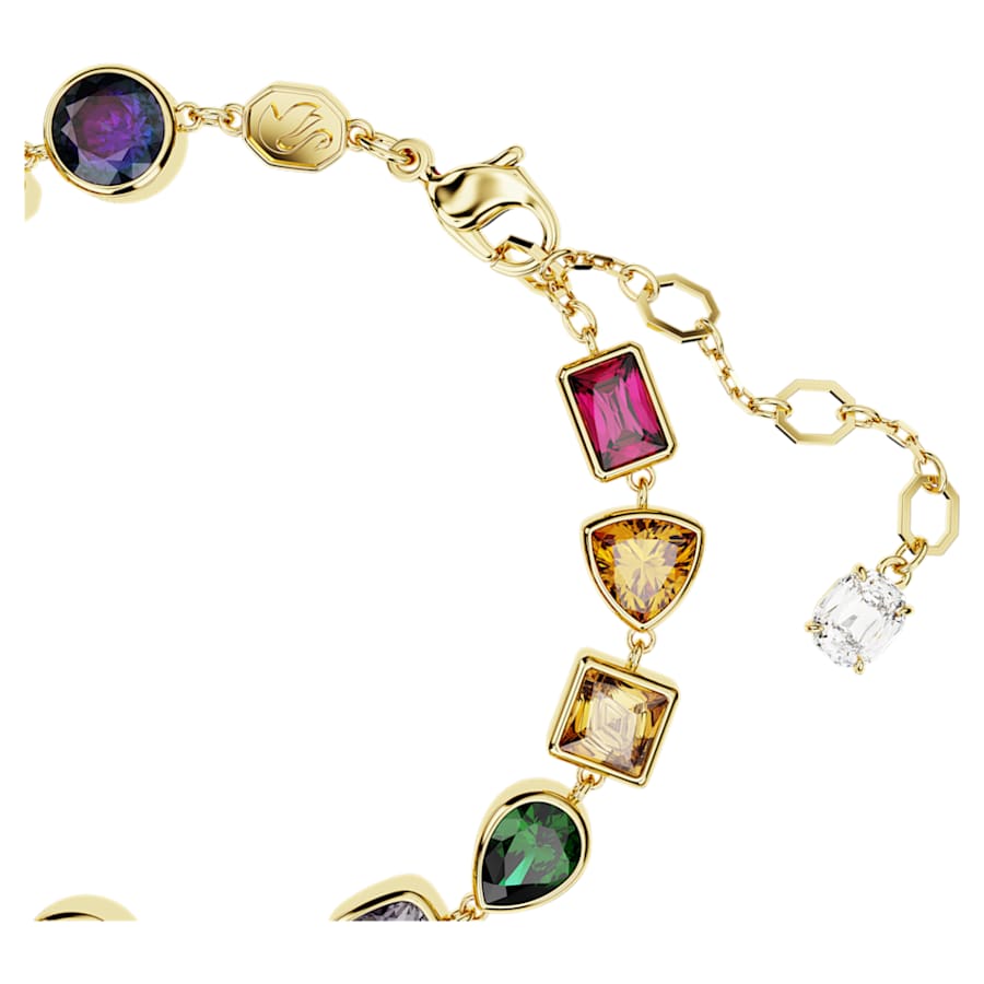 PULSERA SWAROVSKI  STILLA TENNIS TALLAS MIXTAS, MULTICOLOR, BAÑO TONO ORO, TALLA M
