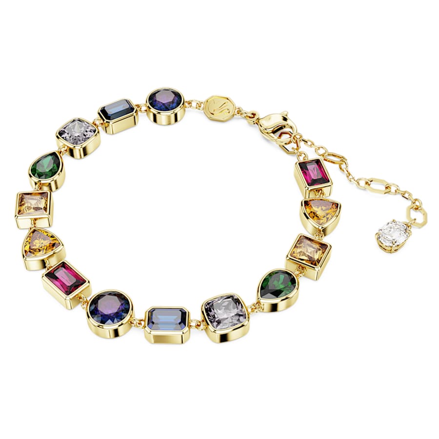 PULSERA SWAROVSKI STILLA TENNIS TALLAS MIXTAS, MULTICOLOR, BAÑO TONO ORO, TALLA M