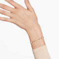 PULSERA SWAROVSKI IMBER TALLA REDONDA, DISECÑO DISTRIBUIDO, BLANCA, BAÑO TONO ORO, TALLA M