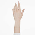 PULSERA SWAROVSKI SWAROVSKI IMBER TALLA REDONDA, BLANCA, BAÑO DE RODIO TALLA M