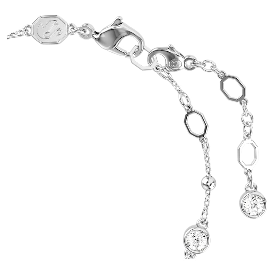 PULSERA SWAROVSKI SWAROVSKI IMBER TALLA REDONDA, BLANCA, BAÑO DE RODIO TALLA M