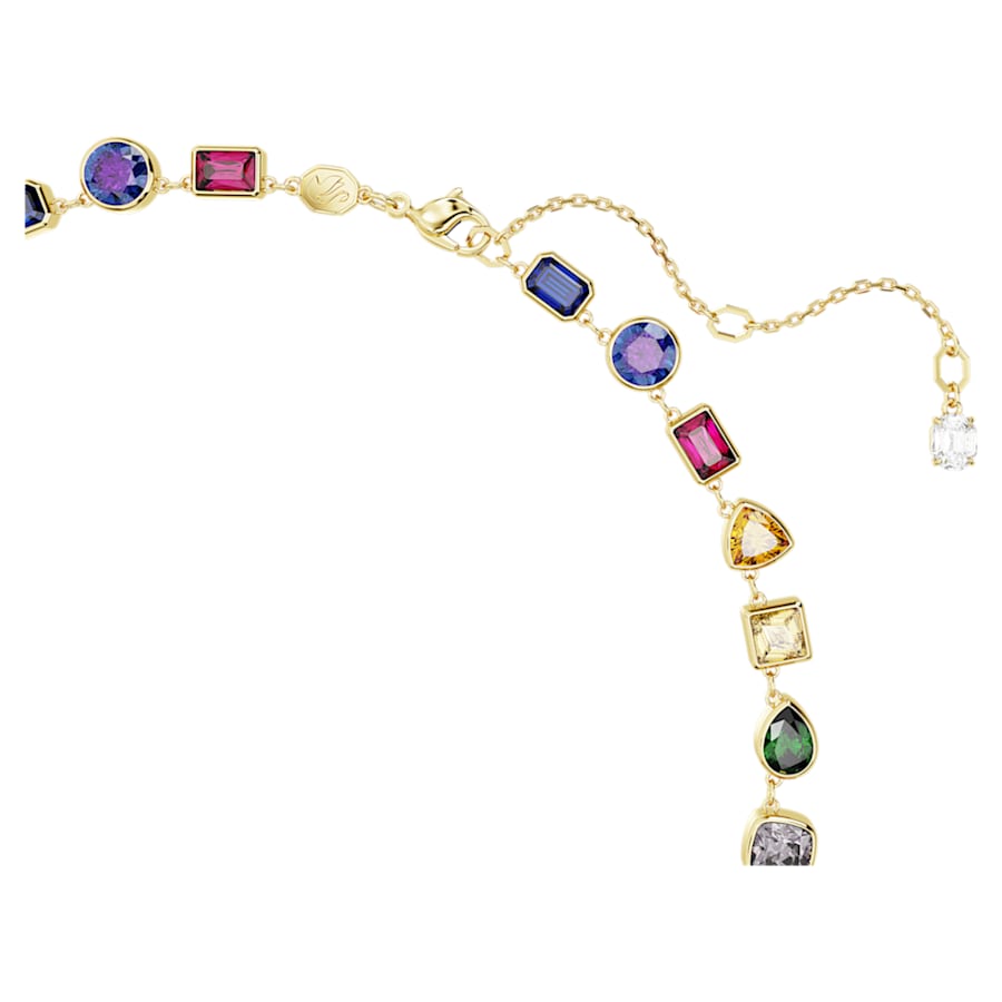 COLLAR SWAROVSKI TENNIS STILLA TALLAS MIXTAS, MULTICOLOR, BAÑO TONO ORO