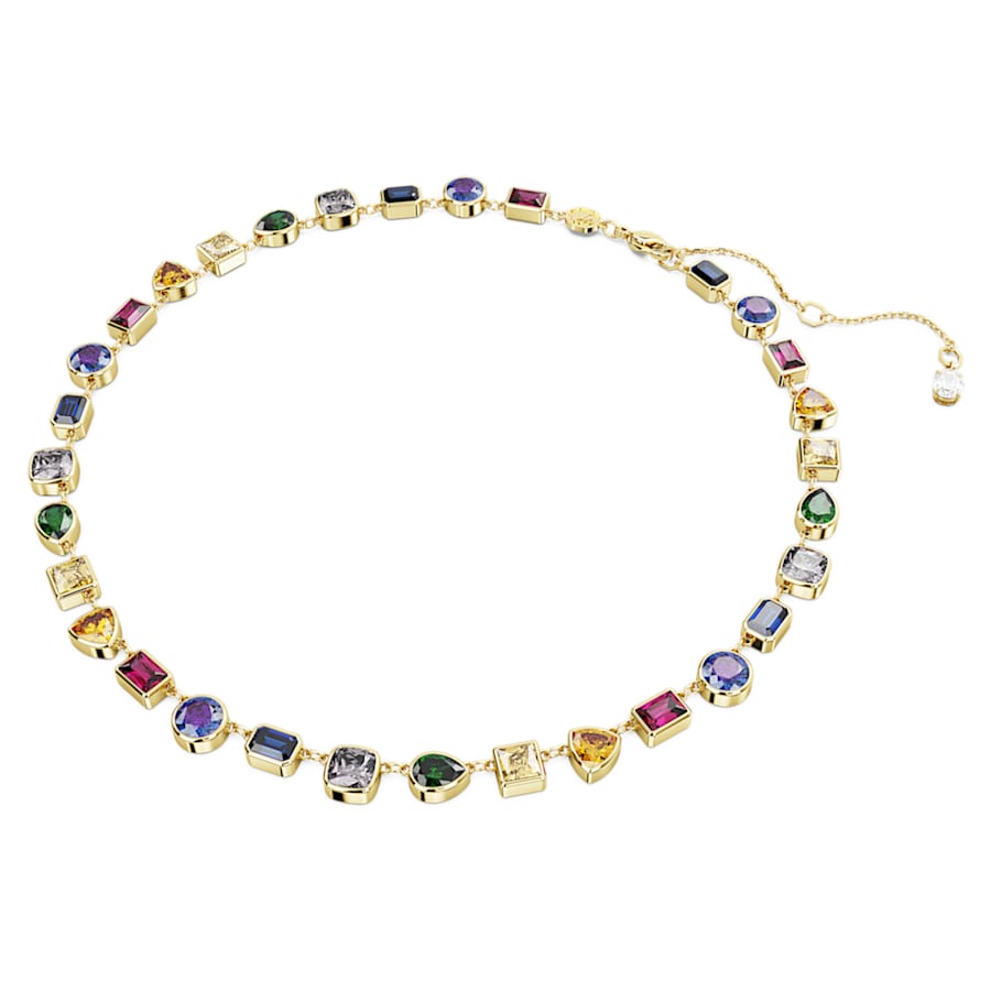 COLLAR SWAROVSKI TENNIS STILLA TALLAS MIXTAS, MULTICOLOR, BAÑO TONO ORO