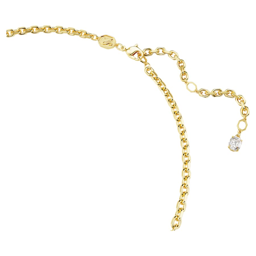 COLLAR SWAROVSKI IMBER TALLA OCTOGONAL, ROSA, BAÑO TONO ORO