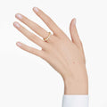ANILLO SWAROVSKI IMBER TALLA REDONDA, BLANCO, BAÑO TONO ORO, TALLA 55