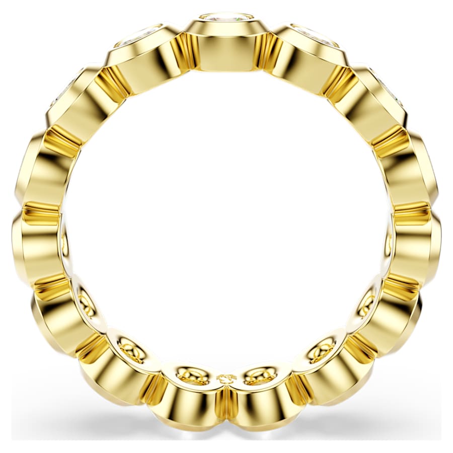 ANILLO SWAROVSKI IMBER TALLA REDONDA, BLANCO, BAÑO TONO ORO, TALLA 55