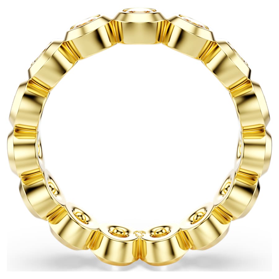 ANILLO SWAROVSKI IMBER TALLA REDONDA, BLANCO, BAÑO TONO ORO, TALLA 55